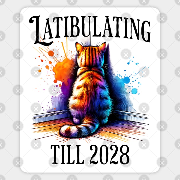 LATIBULATING, Cat sitting in a corner hiding from reality Magnet by Luxinda